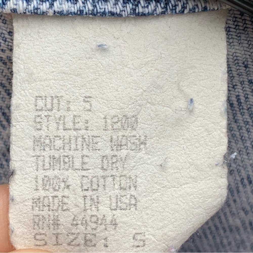 Vintage Denim Acid Wash Blue Jean Coat Women’s Size Small - Picture 5 of 6